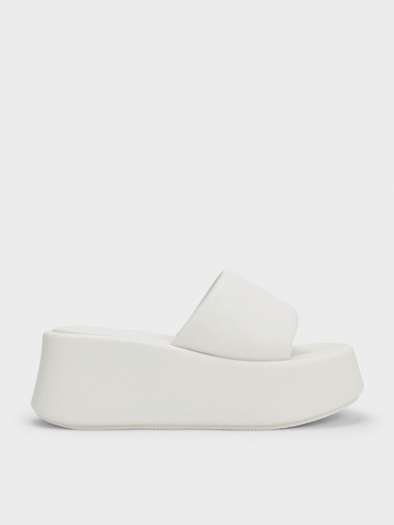 Sandale cu Platforma Charles & Keith Constance Albi | 078LFKHSG