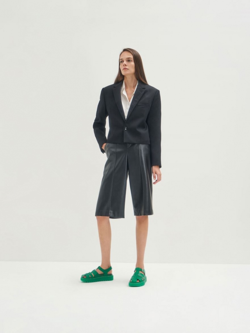 Sandale cu Platforma Charles & Keith Cut-Out Sports Verzi | 746IQLRTD