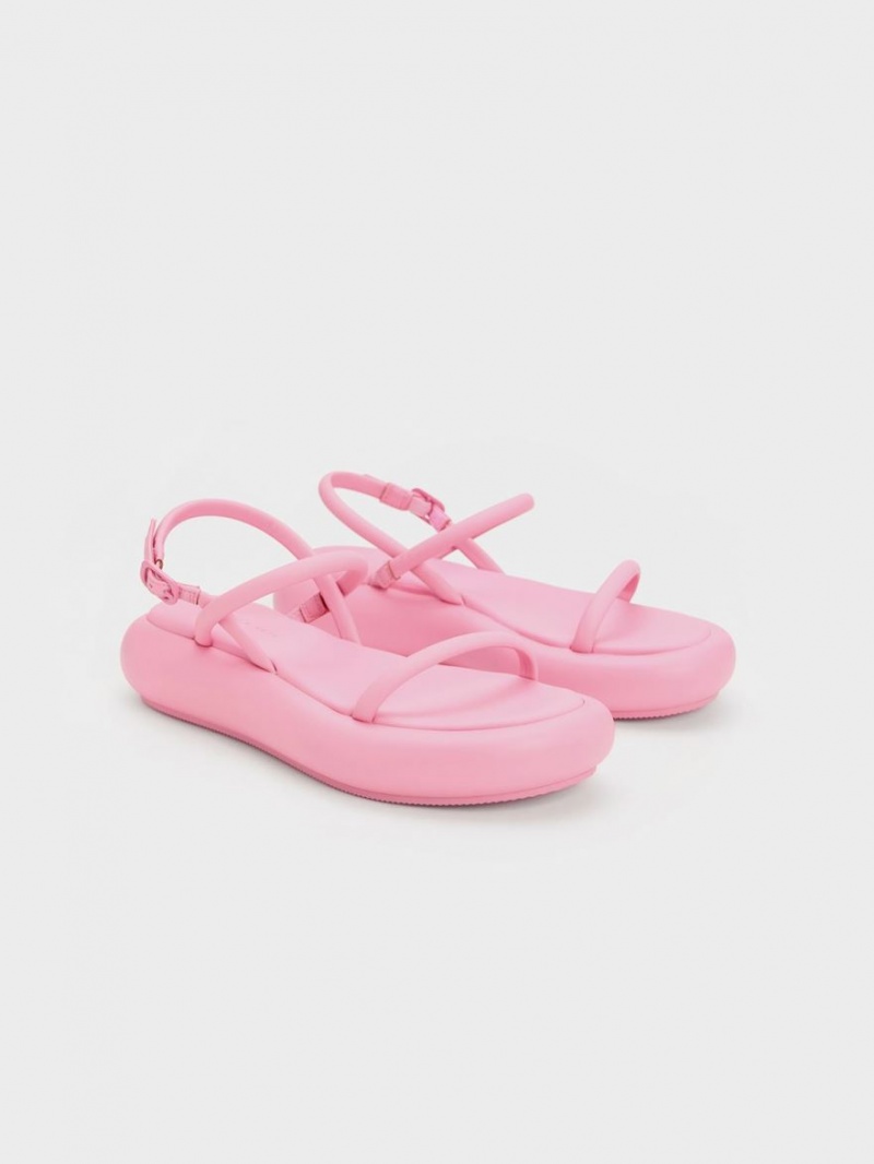 Sandale cu Platforma Charles & Keith Keiko Căptușită Roz | 583UKXMEY