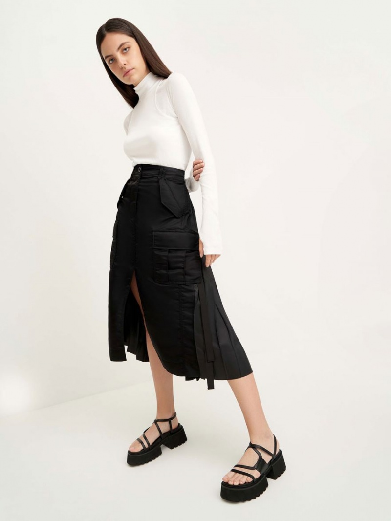Sandale cu Platforma Charles & Keith Nadine Cu Bretele Negrii | 901ONIGUZ