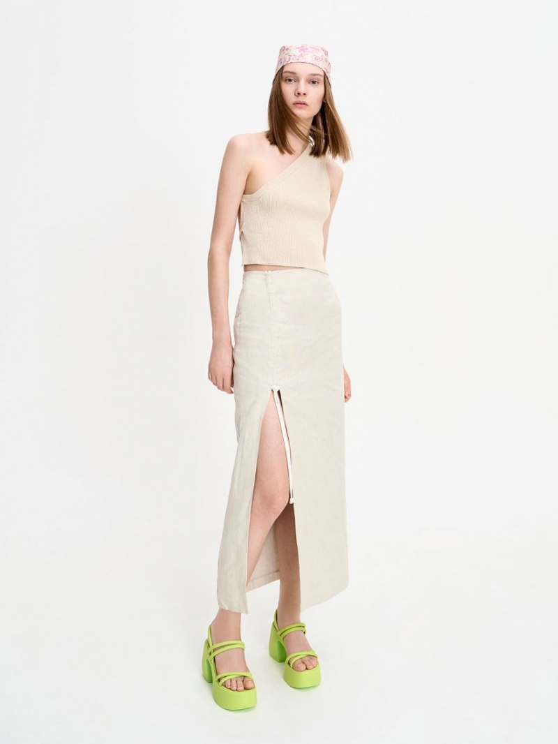 Sandale cu Platforma Charles & Keith Nerissa Tubular​ Verzi Deschis | 479OPVWDI