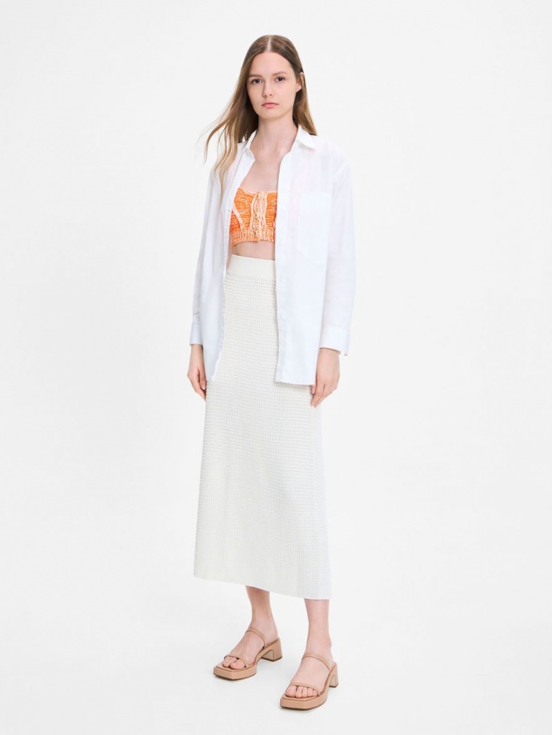 Sandale cu Platforma Charles & Keith Square-Bombeu Bej | 310QUGWFH
