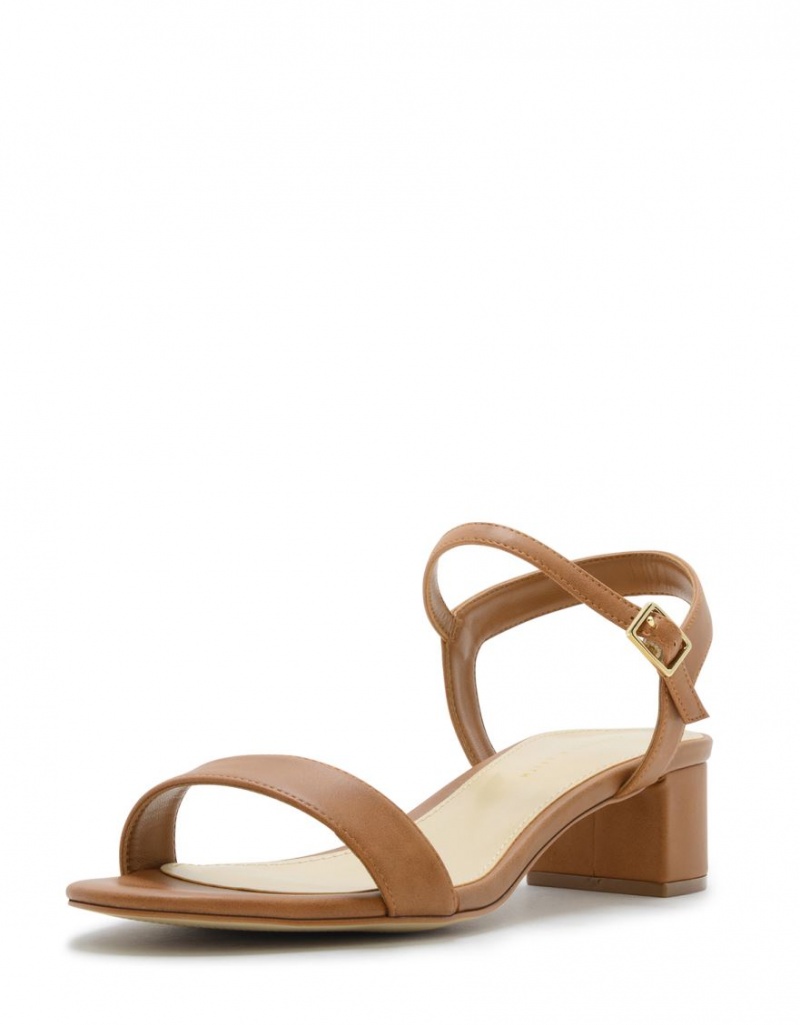 Sandale cu Toc Charles & Keith Basic Open-Bombeu Maro | 851MDAFWS