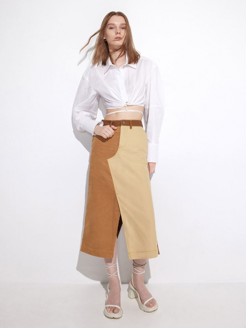 Sandale cu Toc Charles & Keith Leila Tie-Around Sculptural Albi | 635EOXDGB