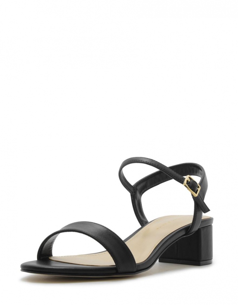 Sandale cu Toc Charles & Keith Open-Bombeu Negrii | 902FPOCUR