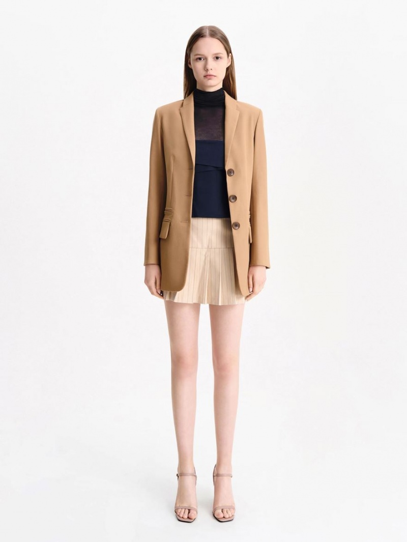 Sandale cu Toc Charles & Keith Sculptural Bej | 980NHQJKF