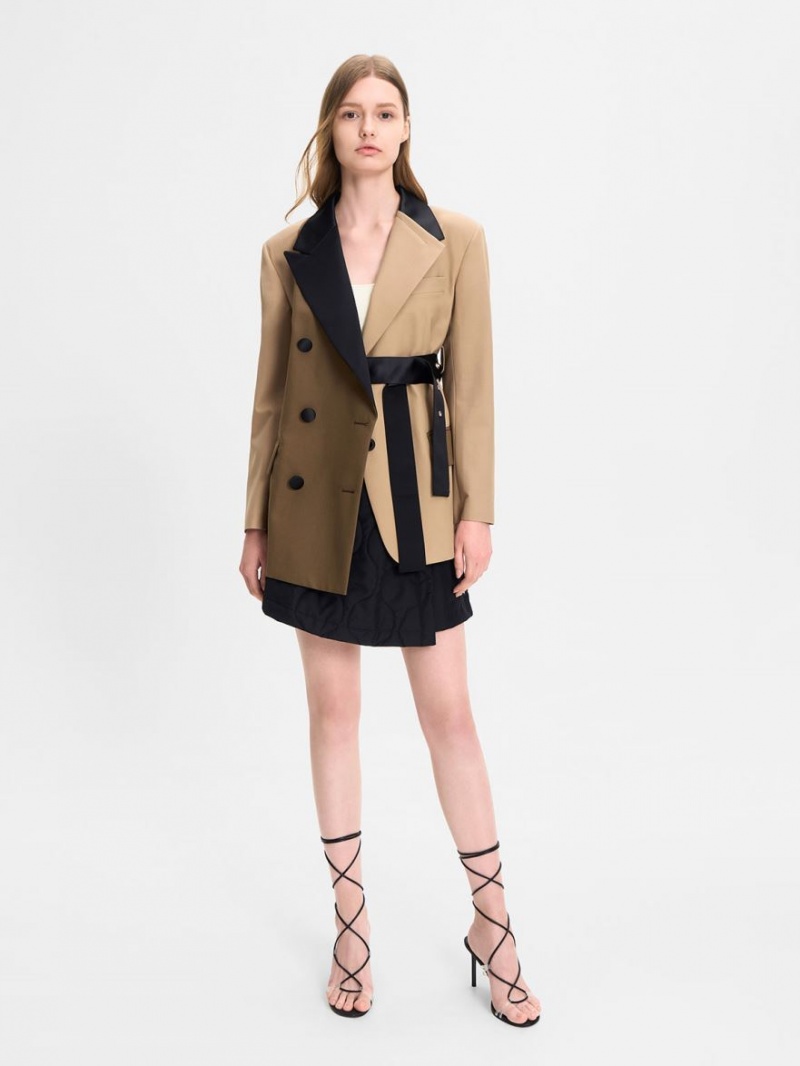 Sandale cu Toc Charles & Keith Tie-Around Negrii | 973OBHVNG