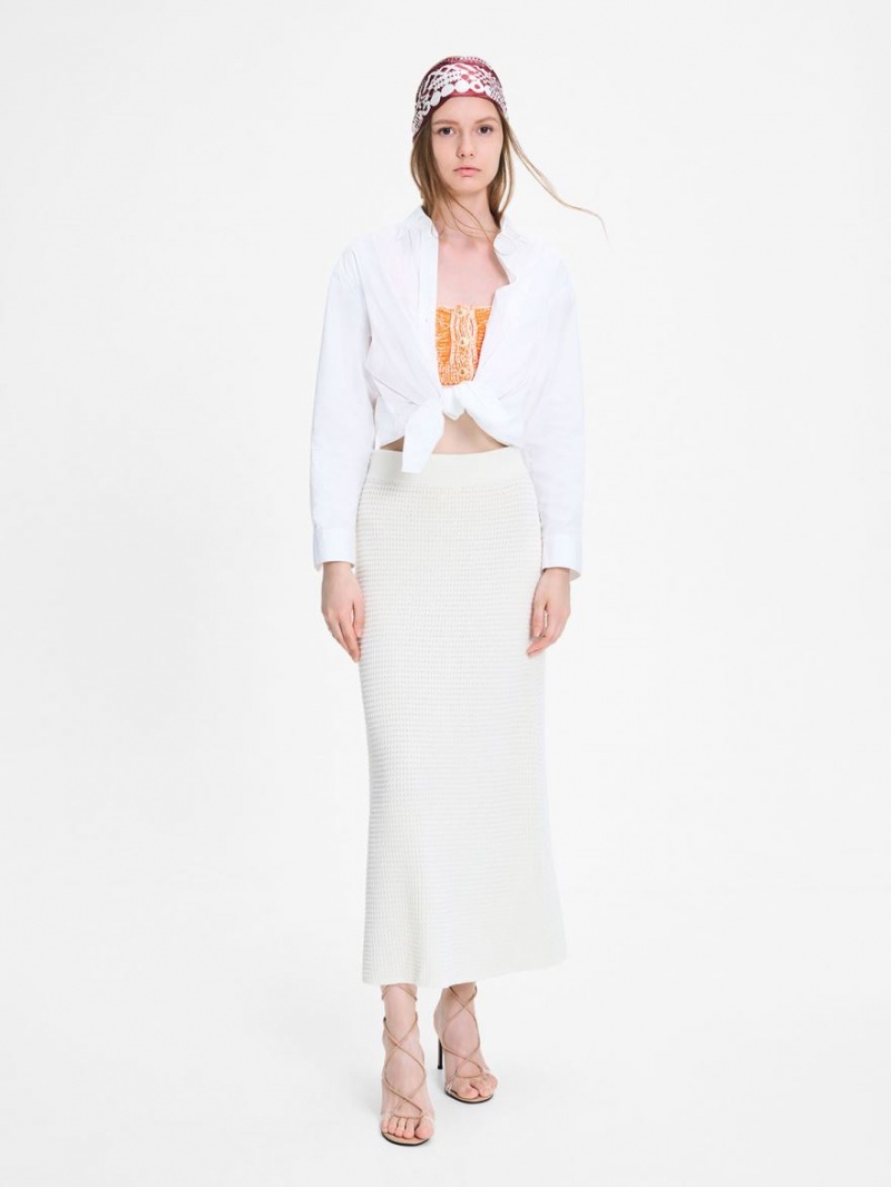 Sandale cu Toc Charles & Keith Tie-Around Bej | 802WDMIAF