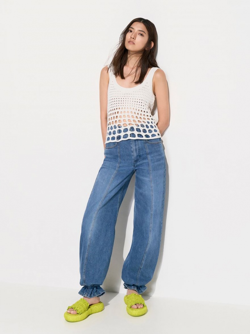 Slapi Charles & Keith Nuala Ruched Flatforms Verzi Deschis | 469TYHKSD