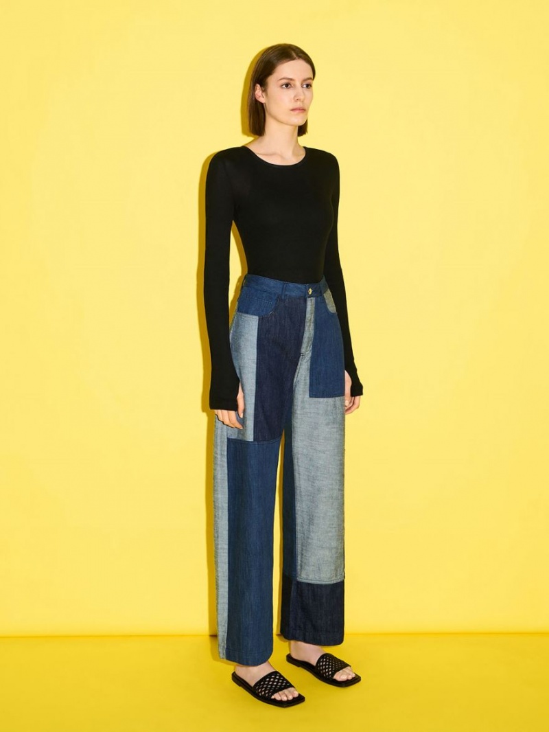 Slapi Charles & Keith Woven Square-Bombeu Negrii | 573MEFVNI